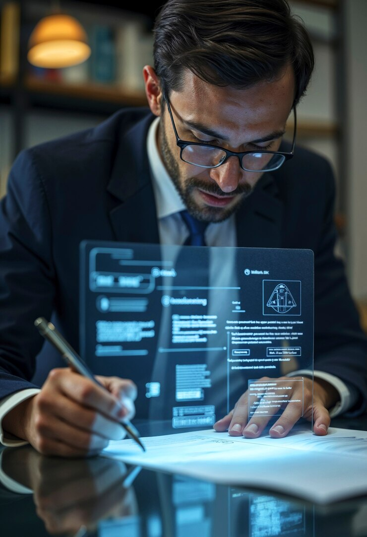 Person working at desk